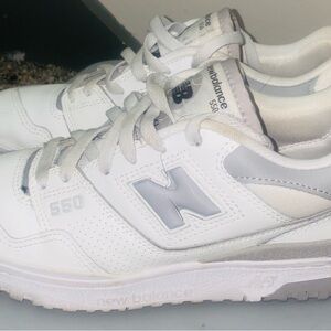 New Balance 550 White and Gray Sneakers